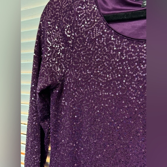 Express sparkly purple dress size medium - Picture 4 of 5